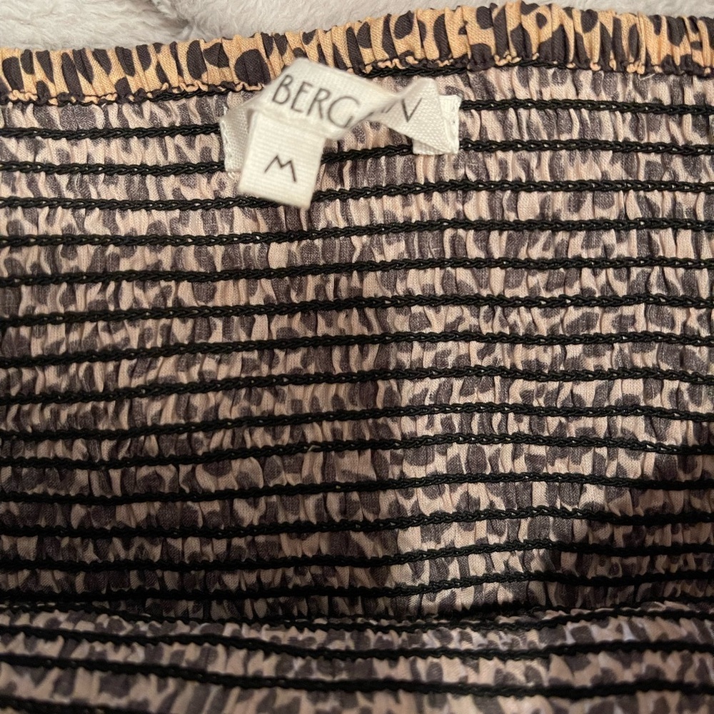 Leopard Print Maia Bergman Ada Smocked Dress | SZ M - Picture 6 of 8